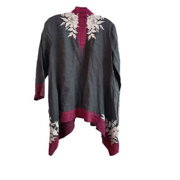 NWT - Johnny Was Women's Camille Embroidered Draped Cardigan - Picture 2 of 6